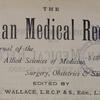 Title page of Indian Medical Record