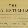 Title page from The Weekly Entomologist